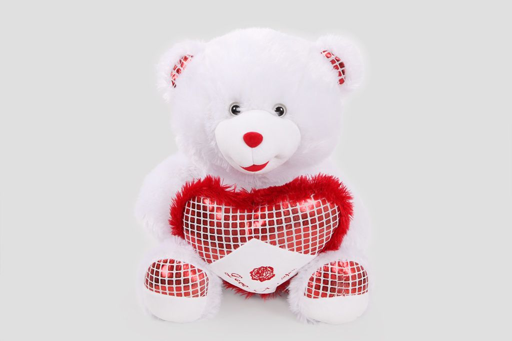 Мишка с сердцем в клеточку 
Мишка с сердцем в клеточку