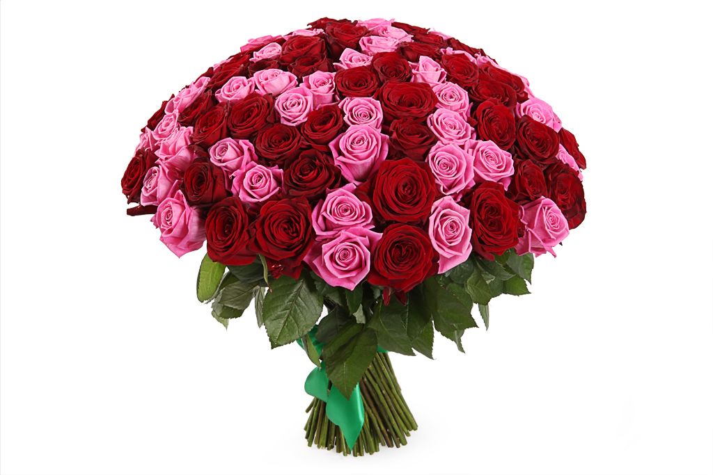 Букет Страсть и нежность, 101 роза от СоюзЦветТорг