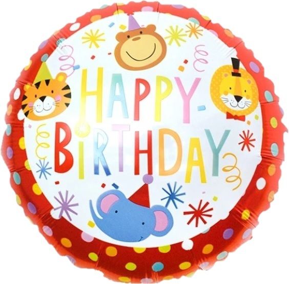 Воздушный шар "Happy birthday!", фольга