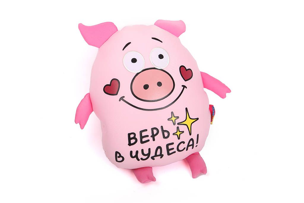 

Подушка-свинка "Верь в чудеса"
