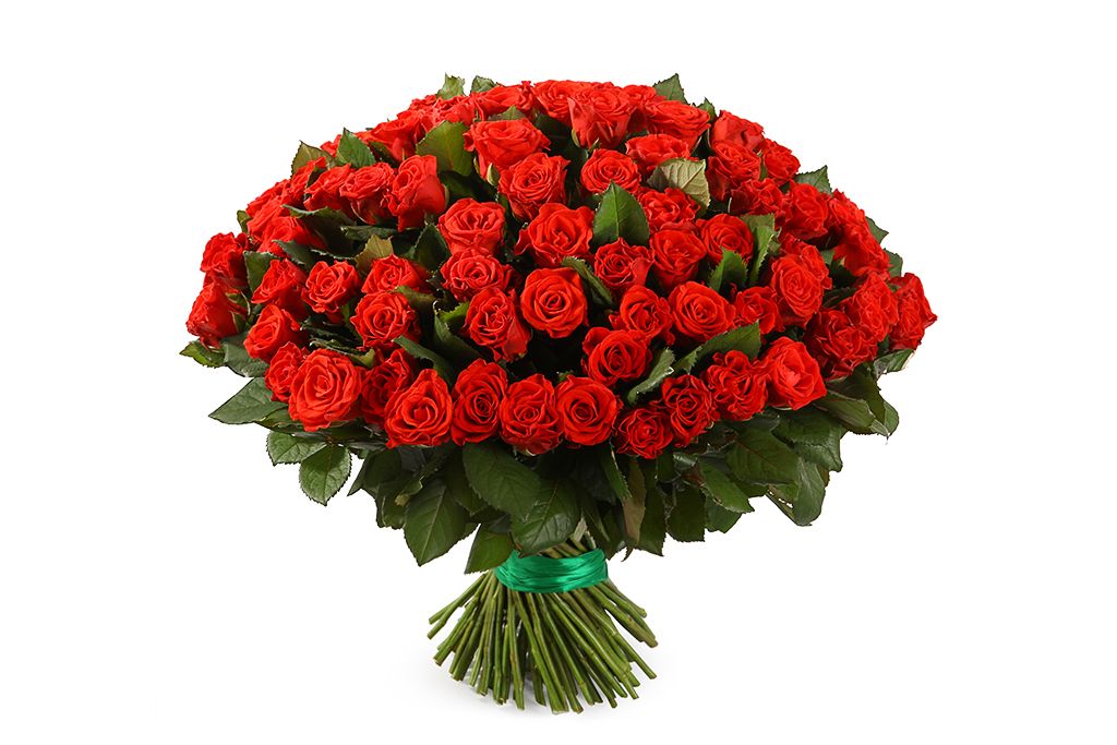 Букет 101 красная роза, 50 см от СоюзЦветТорг