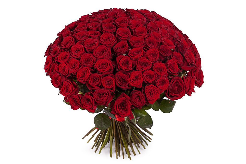 Букет из 101 красной розы 60/70 см от СоюзЦветТорг