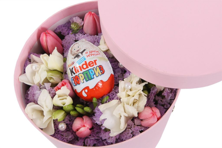 Букет Сладкое утро в шляпной коробке Букет Сладкое утро в шляпной коробке