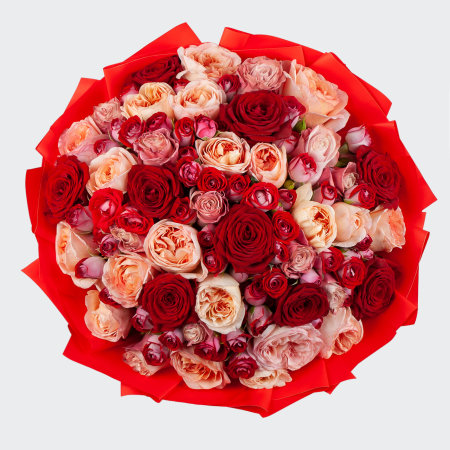 Букет 55 роз Бескрайняя любовь Букет 55 роз Бескрайняя любовь