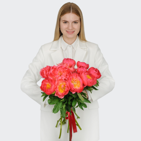 Букет 11 пионов В порыве чувств Букет 11 пионов В порыве чувств