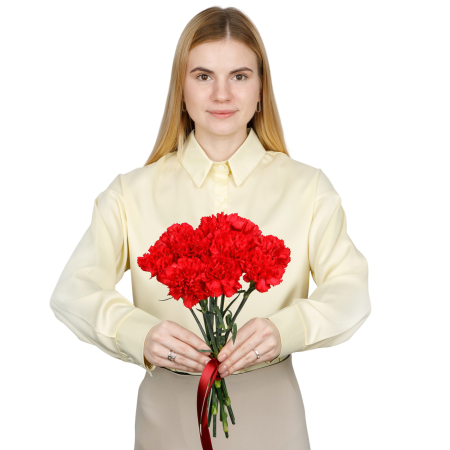 Букет Красный октябрь (10 гвоздик) Букет Красный октябрь (10 гвоздик)