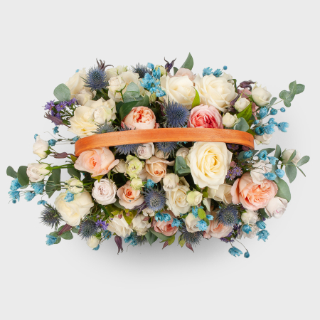 Букет в корзине Небесное лукошко Букет в корзине Небесное лукошко