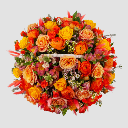 Букет в корзине Солнечный танец Букет в корзине Солнечный танец