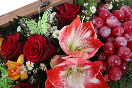 Букет Сундук желаний в кашпо Букет Сундук желаний в кашпо