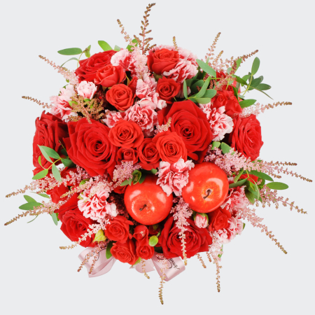 Букет в коробке Яблоки Белоснежки Букет в коробке Яблоки Белоснежки