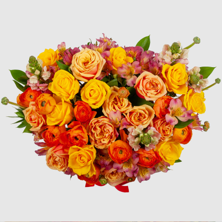 Букет в коробке Полет к солнцу Букет в коробке Полет к солнцу