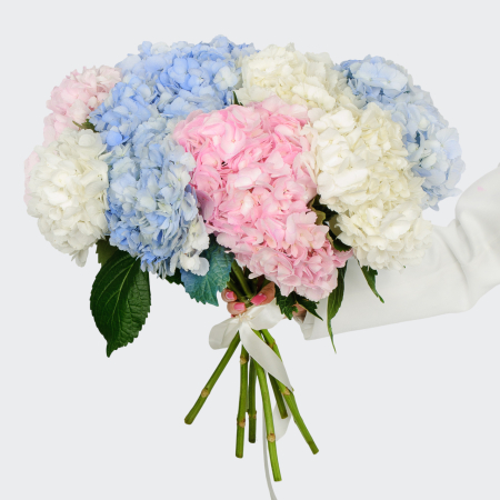 Букет 9 гортензий Цветочные облака Букет 9 гортензий Цветочные облака