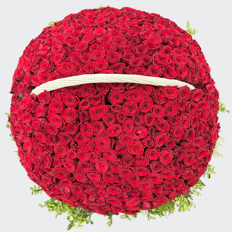 Букет 501 роза в корзине Букет 501 роза в корзине