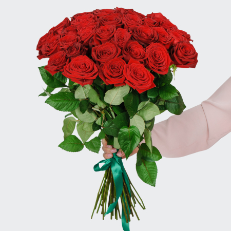 Букет 35 красных роз Ред Наоми (60 см) Букет 35 красных роз Ред Наоми (60 см)
