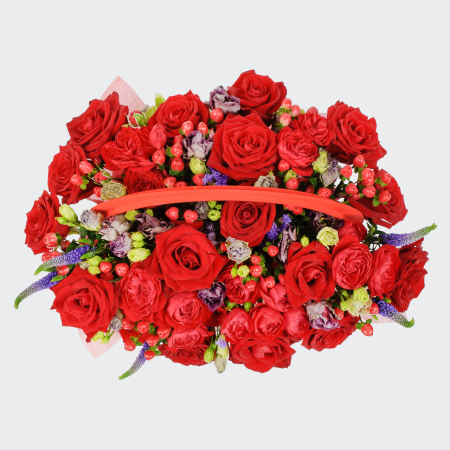 Букет в корзине Жаркие ночи Букет в корзине Жаркие ночи