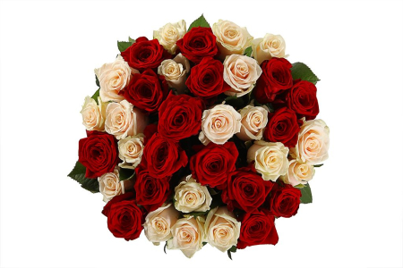 Букет 35 роз микс Букет 35 роз микс