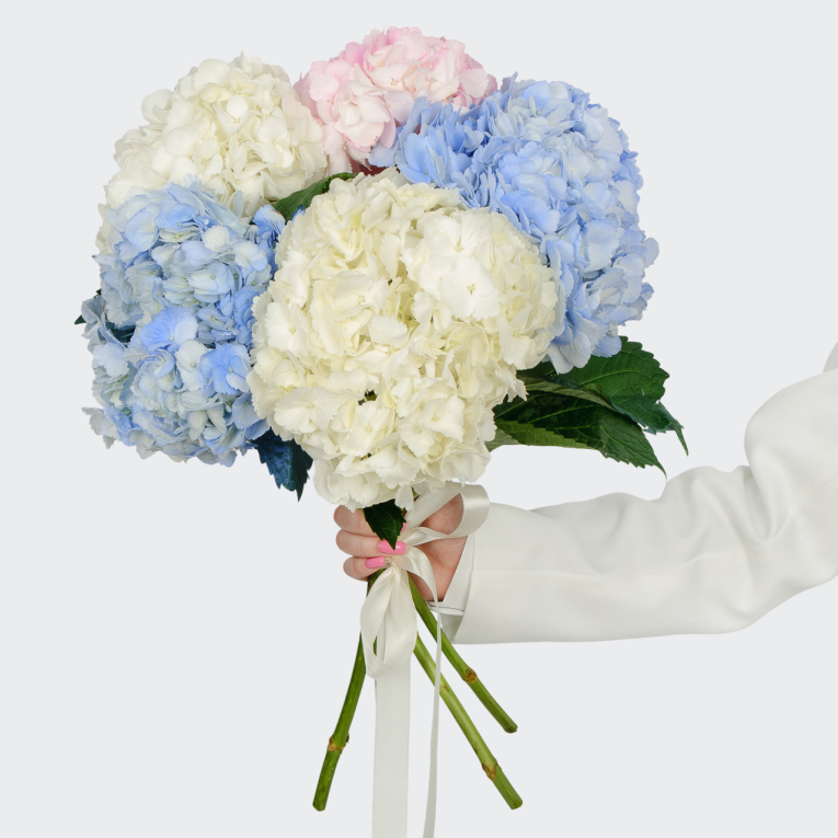 Букет 5 гортензий Цветочные облака Букет 5 гортензий Цветочные облака