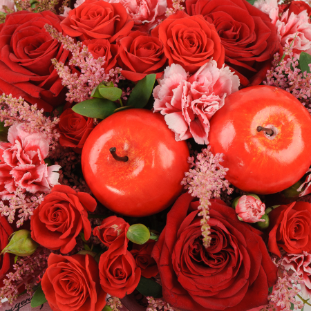 Букет в коробке Яблоки Белоснежки Букет в коробке Яблоки Белоснежки