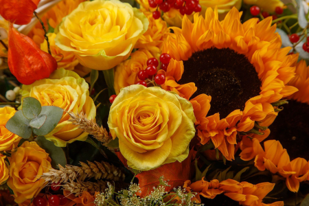 Букет в корзине Солнечный источник Букет в корзине Солнечный источник