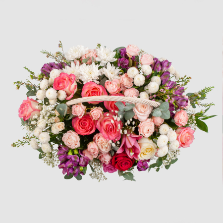 Букет в корзине Сияние чувств Букет в корзине Сияние чувств