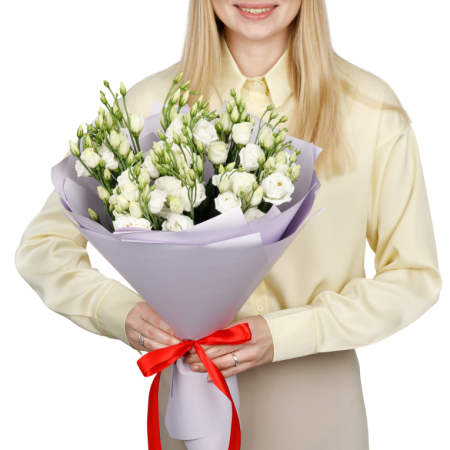 Букет белой эустомы Снежная фея Букет белой эустомы Снежная фея