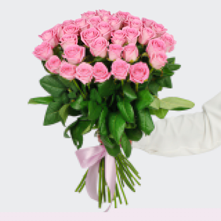 Букет 35 роз Розовая звезда Букет 35 роз Розовая звезда