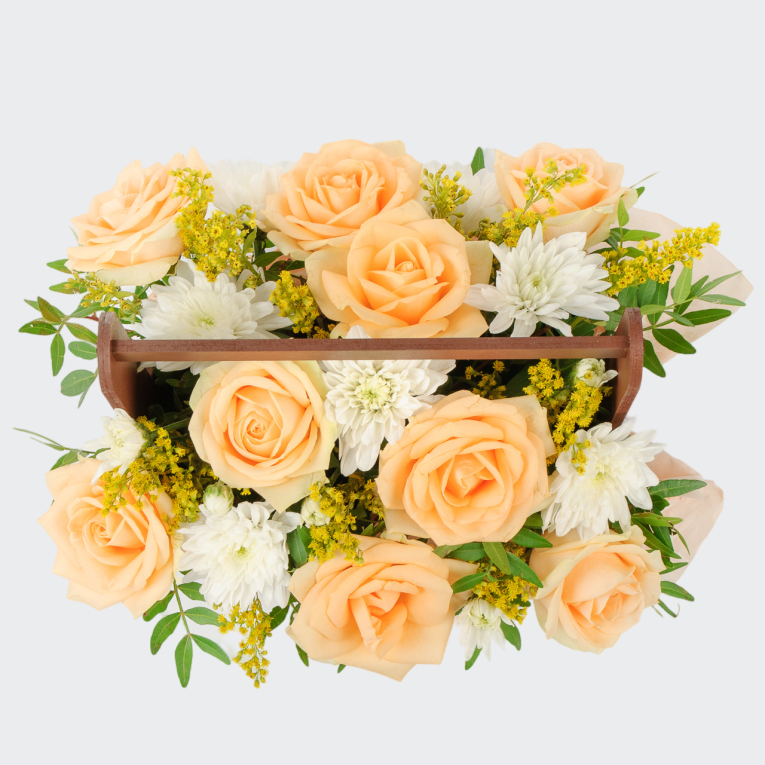 Букет в ящике Нежность Букет в ящике Нежность