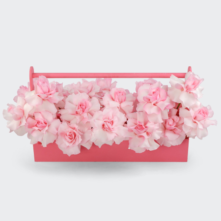 Композиция в кашпо Розовый шелк Композиция в кашпо Розовый шелк