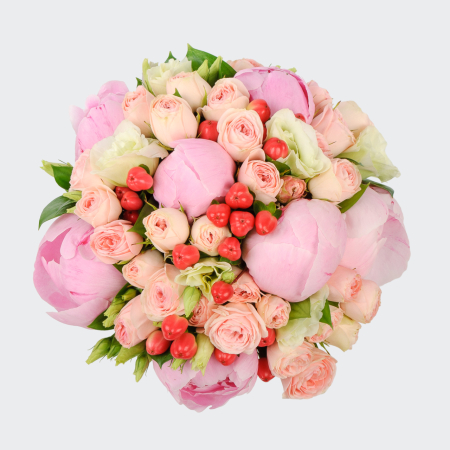 Букет невесты с пионами Николь Букет невесты с пионами Николь