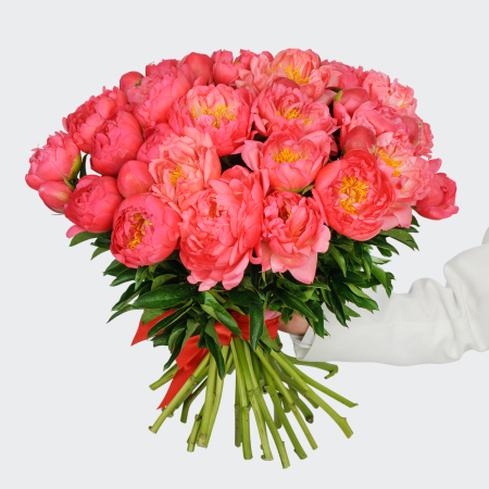 Букет 35 пионов В порыве чувств Букет 35 пионов В порыве чувств