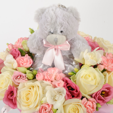 Букет в коробке Плюшевый праздник Букет в коробке Плюшевый праздник