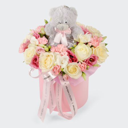 Букет в коробке Плюшевый праздник Букет в коробке Плюшевый праздник