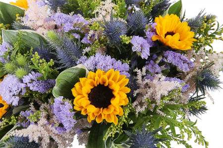 Букет с подсолнухами Полевой роман Букет с подсолнухами Полевой роман