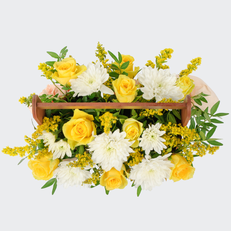 Букет в ящике Лучшая пора Букет в ящике Лучшая пора