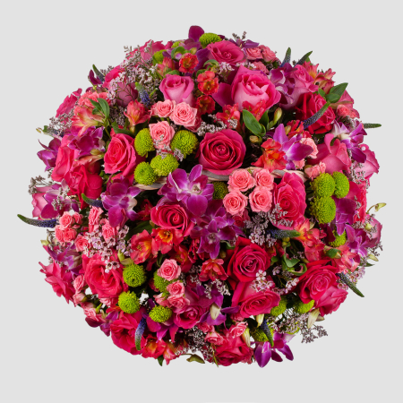 Букет в корзине Малиновые тропики Букет в корзине Малиновые тропики