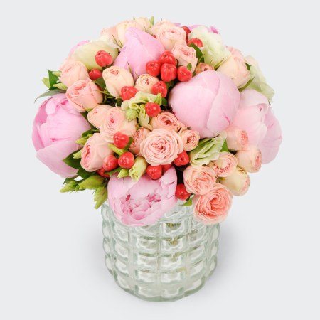 Букет невесты с пионами Николь Букет невесты с пионами Николь