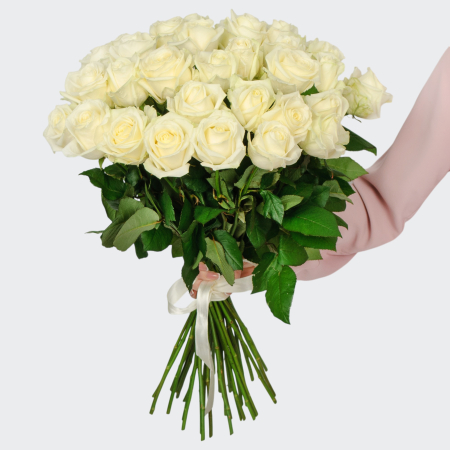 Букет 35 роз Аваланш 60/70 см Букет 35 роз Аваланш 60/70 см