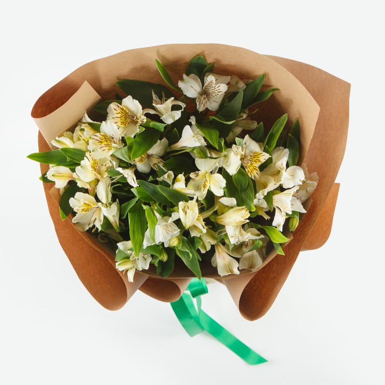 Букет альстромерий Белый свет Букет альстромерий Белый свет