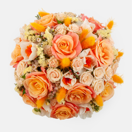 Букет в коробке Персиковый сад Букет в коробке Персиковый сад