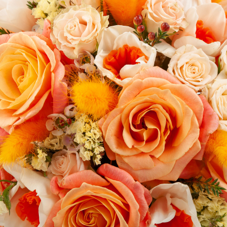 Букет в коробке Персиковый сад Букет в коробке Персиковый сад