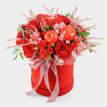 Букет в коробке Яблоки Белоснежки Букет в коробке Яблоки Белоснежки