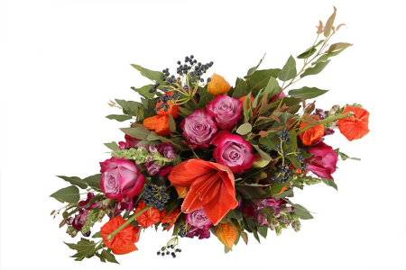 Букет Сердце осени в кашпо Букет Сердце осени в кашпо