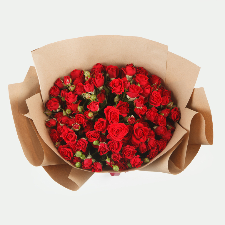 Букет из 21 кустовой розы Мирабель Букет из 21 кустовой розы Мирабель