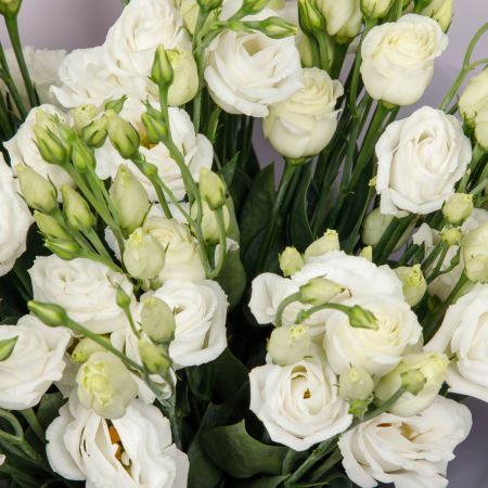 Букет белой эустомы Снежная фея Букет белой эустомы Снежная фея